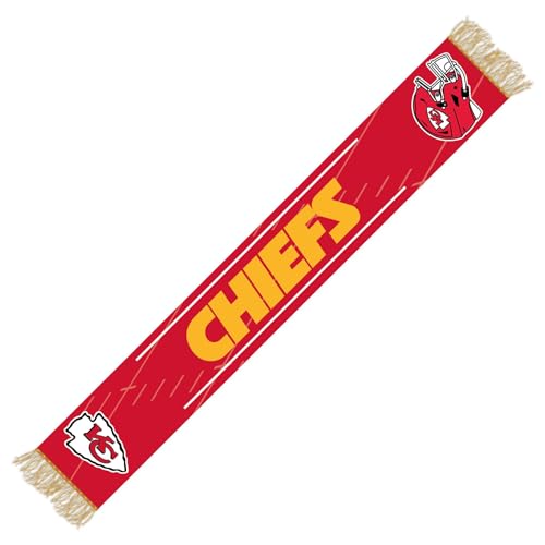 Kansas City Chiefs NFL Schal Fanschal Scarf ** Team HD Knitted Jaquard Scarf ** in 145 x 20 cm von Great Branding