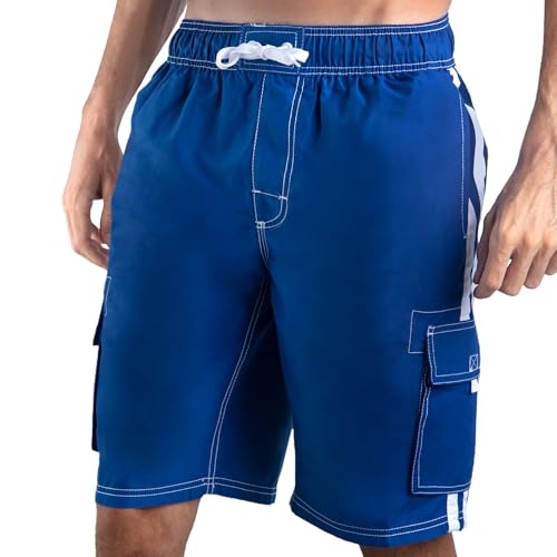 Kanu Surf Barracuda Herren Badehose (Normale und erweiterte Größen) - Blau - 3X von Kanu Surf