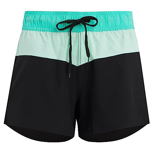 Kanu Surf Damen Darren Stretch UPF 50+ Active Swim and Workout Boardshort, Belmar Schwarz/Grün, 40 von Kanu Surf