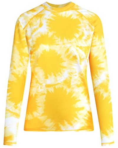 Kanu Surf Damen Keri Langärmeliger Rashguard mit LSF 50+ Rash-Guard-Shirt, Gelb (Beach Girl Yellow), Medium von Kanu Surf