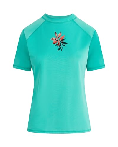 Kanu Surf Damen Marina Active Rashguard & Workout-Top, LSF 50+ Rash-Guard-Shirt, Gabby Atlantis, XS von Kanu Surf