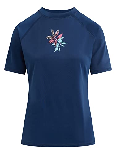Kanu Surf Damen Marina Active Rashguard & Workout-Top, LSF 50+ Rash-Guard-Shirt, Gabby Navy, XS von Kanu Surf