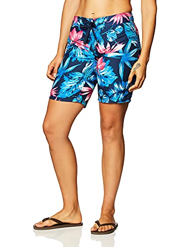 Kanu Surf Damen Hayley Schwimm-und Workout-Shorts mit LSF 50+, Bedruckt Boardshorts, Navy, 42 von Kanu Surf