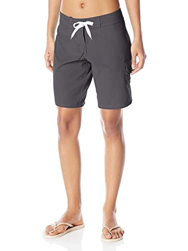 Kanu Surf Damen Marina Solid Stretch Boardshorts, anthrazit, 36 von Kanu Surf