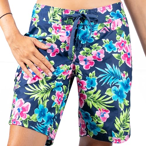 Kanu Surf Damen Marina UPF 50+ Active Swim Board Short (Reg & Plus Sizes) Boardshorts, Katya Navy, 44 von Kanu Surf