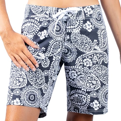 Kanu Surf Damen Oceanside UPF 50+ Active Swim Board Shorts (Reg- und Übergrößen) - grau - 38 von Kanu Surf