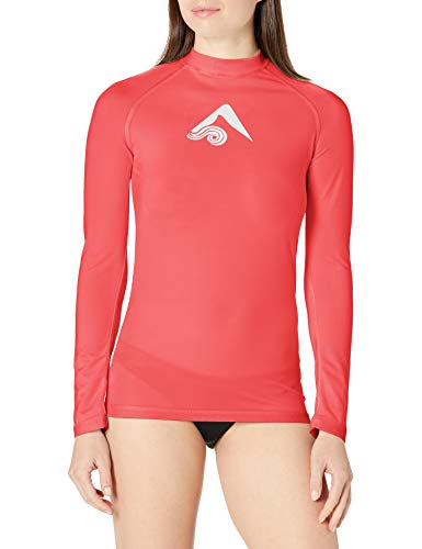 Kanu Surf Damen Rashguardkeri ا/ل/UPF 0 keri Langarm Rashguard LSF 50+ Rash-Guard-Shirt, Korallenrot, X-Small von Kanu Surf