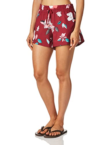 Kanu Surf Damen Stretch Lsf 50+ Active Swim und Workout Boardshorts, Darren Rotbraun Floral, 42 von Kanu Surf