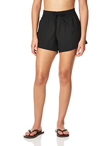 Kanu Surf Damen Stretch UPF 50+ Active Swim and Workout Boardshorts, Darren Solid Black, 38 von Kanu Surf