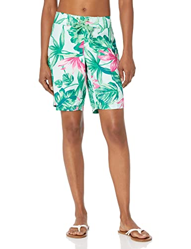 Kanu Surf Damen UPF 50+ Active Printed Swim and Workout Board Short Boardshorts, Hayley Green, 38 von Kanu Surf