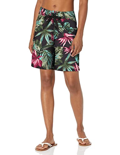 Kanu Surf Damen UPF 50+ Active Printed Swim and Workout Board Short Boardshorts, Hayley Schwarz, 38 von Kanu Surf