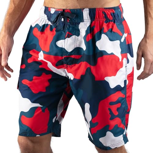 Kanu Surf Herren Avalon Quick Dry Beach Shorts Swim Trunk Badehose, Surf Camo Denim, X-Large von Kanu Surf