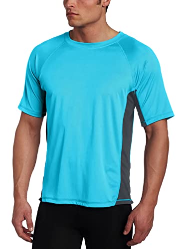 Kanu Surf Herren Cb Rashguard Schwimmshirt, LSF 50+, Normale und erweiterte Größen Rash Guard Hemd, neonblau, 5X von Kanu Surf