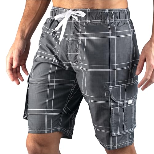 Kanu Surf Herren Echelon Swim Trunks (Regular & Extended Sizes) Badehose, Flex Charcoal, Large von Kanu Surf