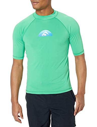 Kanu Surf Herren Mercury LSF 50+ kurzärmeliges Sonnenschutz-Rashguard Badeshirt Rash-Guard-Shirt, Bermuda Grün, M von Kanu Surf