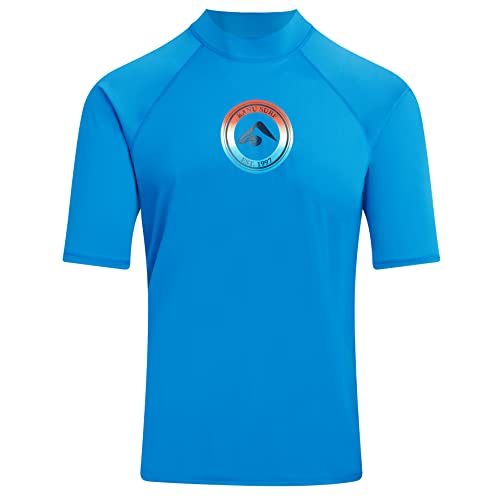 Kanu Surf Herren Mercury LSF 50+ kurzärmeliges Sonnenschutz-Rashguard Badeshirt Rash-Guard-Shirt, Seagate Königsblau, L von Kanu Surf