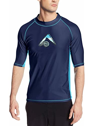 Kanu Surf Herren Mercury UPF 50+ Kurzarm Sonnenschutz Rashguard Schwimmshirt, Mercury Navy, XL von Kanu Surf