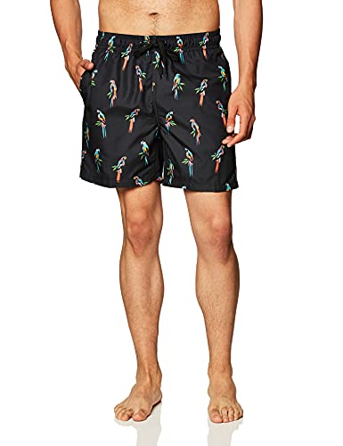 Kanu Surf Herren Riviera Swim Trunks Badehose, Papageien, Schwarz, Medium von Kanu Surf