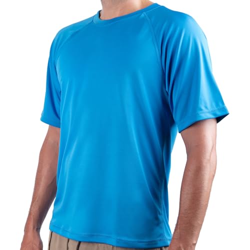 Kanu Surf Herren Short Sleeve UPF 50 Swim Sun (Regular & Extended Sizes) Rash-Guard-Shirt, Königlich (Royal), M von Kanu Surf