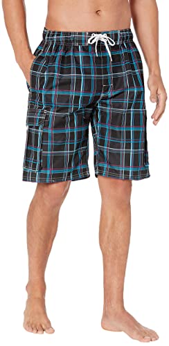 Kanu Surf Miles Herren-Badehose (Normale und erweiterte Größen) - Schwarz - X-Large von Kanu Surf