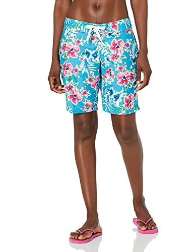 Kanu Surf Oceanside Active Schwimmbrett-Shorts für Damen, LSF 50+ (Normale und große Größen), Katya Aqua/Pink, 42 von Kanu Surf