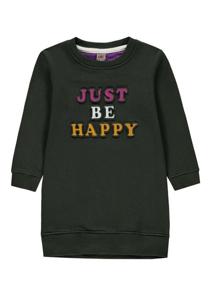 Kanz A-Linien-Kleid Kanz® Mädchen Sweat-Kleid Just be Happy"" von Kanz