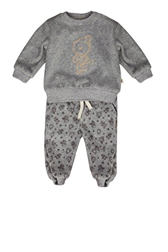 Kanz Unisex Baby Sweatshirt 1/1 Arm + Jogginghose Bekleidungsset, Grau (Zara Gray Melange|Gray 8600), (Herstellergröße: 68) von Kanz