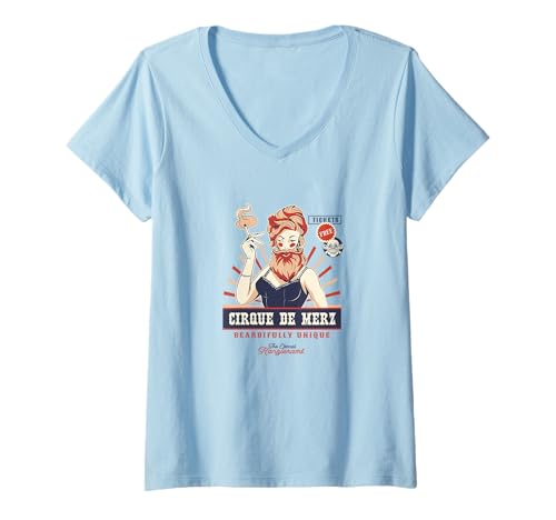 Damen Für Diversität, Toleranz und LGBTQ+: Cirque de Merz T-Shirt mit V-Ausschnitt Damen Für Diversität, Toleranz und LGBTQ+: Cirque de Merz T-Shirt mit V-Ausschnitt von Kanzleramt Merchandise