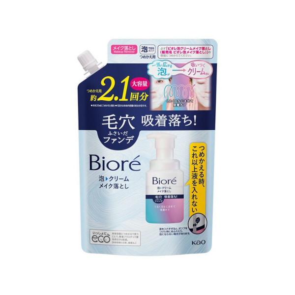 Kao - Biore Foam Cream Makeup Remover Refill Large Capacity - 355ml von Kao