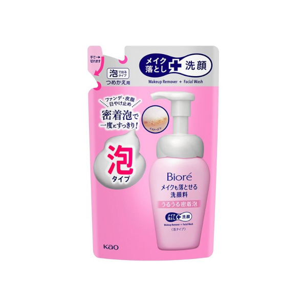 Kao - Biore Makeup Remover Facial Cleanser Moisturizing Foam Refill - 140ml von Kao