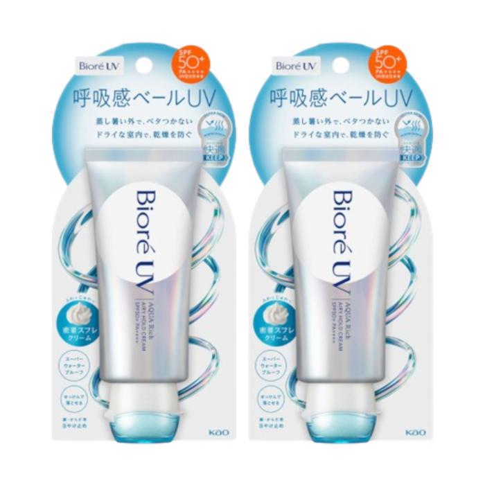 Kao - Biore UV Aqua Rich Airy Hold Cream SPF50+ PA++++ - 70g (2ea) Set von Kao