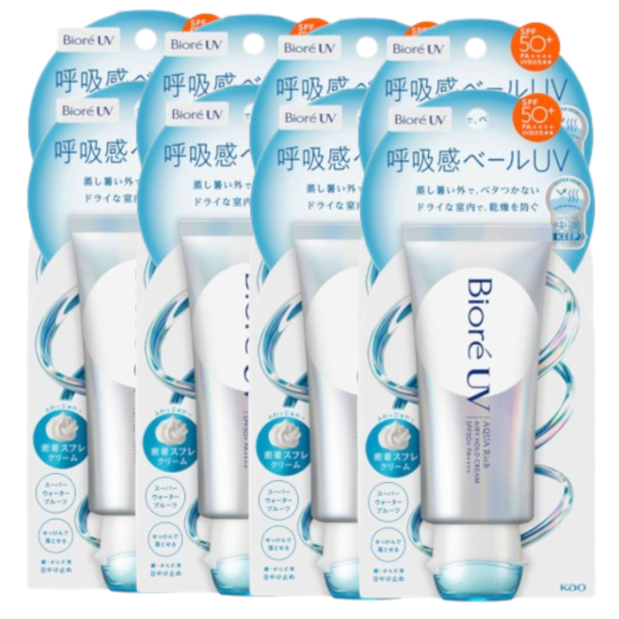 Kao - Biore UV Aqua Rich Airy Hold Cream SPF50+ PA++++ - 70g (8ea) Set von Kao