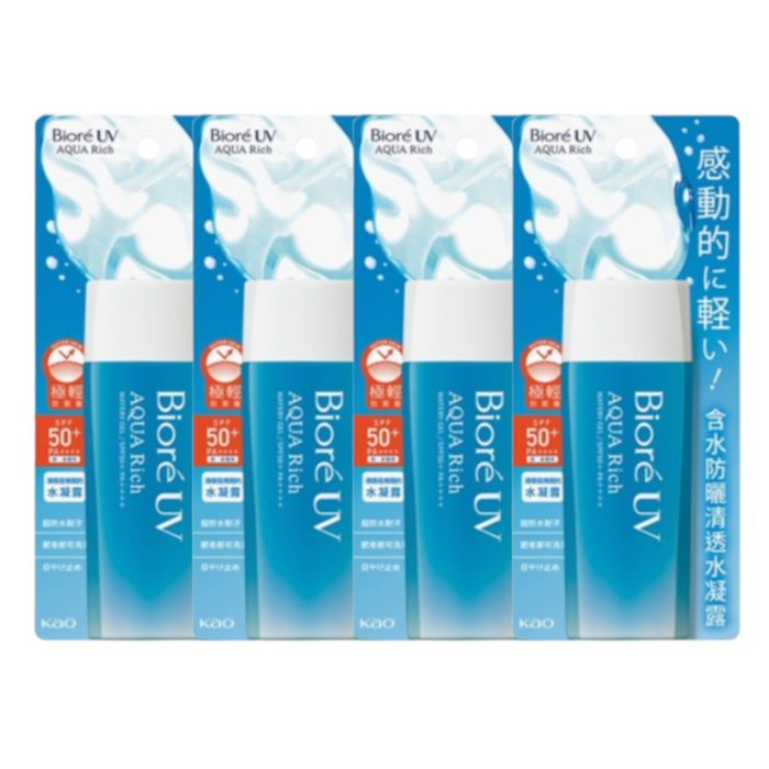 Kao - Biore UV Aqua Rich Watery Gel SPF50+ PA++++ (Taiwan Version) - 90ml (4ea) Set von Kao