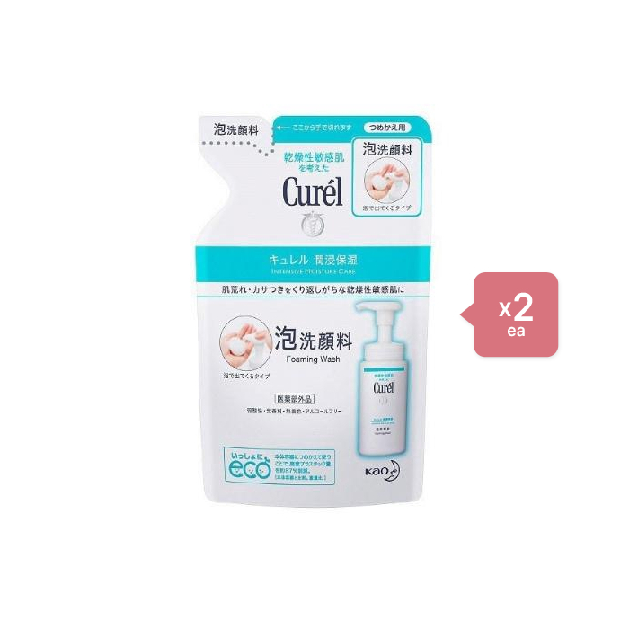 Kao - Curel Intensive Moisture Care Foaming Wash - Refill 130ml 2pcs Set von Kao