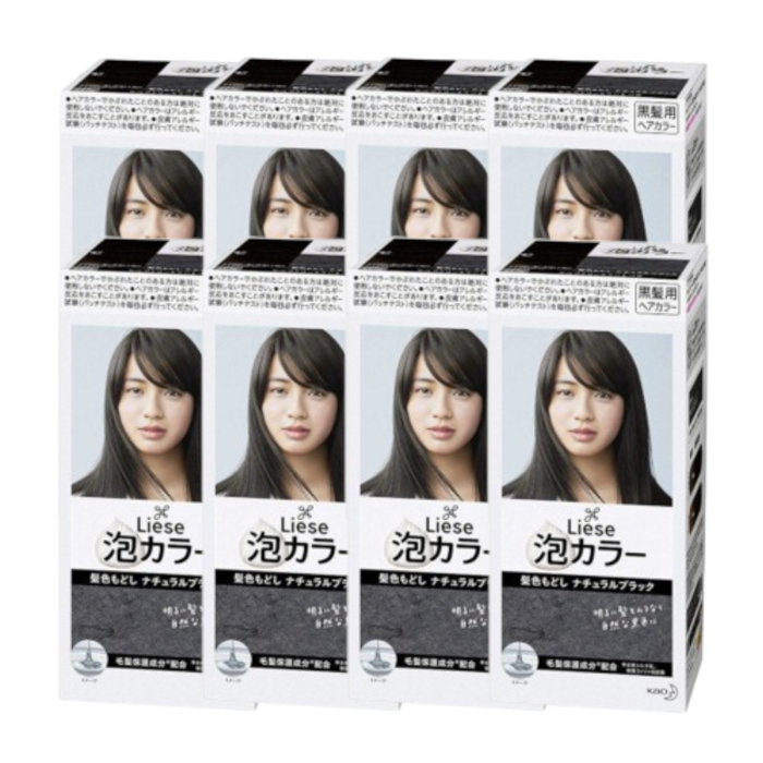 Kao - Liese Creamy Bubble Color (Japan Version) - 1 box - Natural Black (8ea) Set von Kao