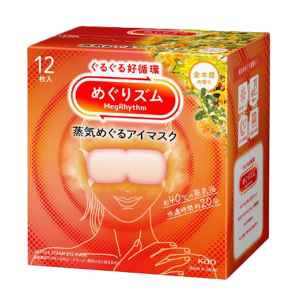 Kao - MegRhythm Gentle Steam Eye Mask - 12pc - Osmanthus Scent von Kao