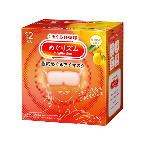 Kao - MegRhythm Gentle Steam Eye Mask - Citrus - 12pc von Kao