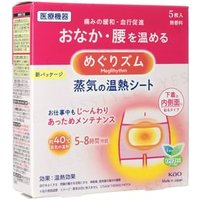 Kao - MegRhythm Steam Thermo Patch Stick On Garment Fragrance Free 5 pcs von Kao