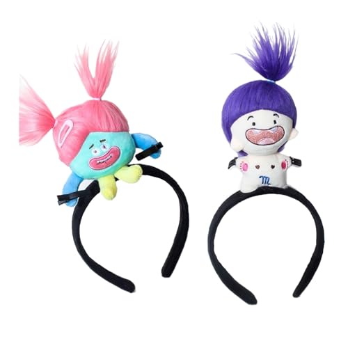2 x weiche Haarreifen, handliches Haarband für Damen und Mädchen, Kopfbedeckung, niedliche Kopfbedeckung, Cartoon-Haarbänder, Haarschmuck, lustige Stirnbänder von Kaohxzklcn