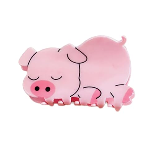 Acryl-Dinosaurier-Haarspange, niedliches Schwein, stilvolles Haar-Accessoire, einzigartiger Haargriff, perfektes Geschenk für Frauen und Mädchen, Dinosaurier-Haarklammer von Kaohxzklcn