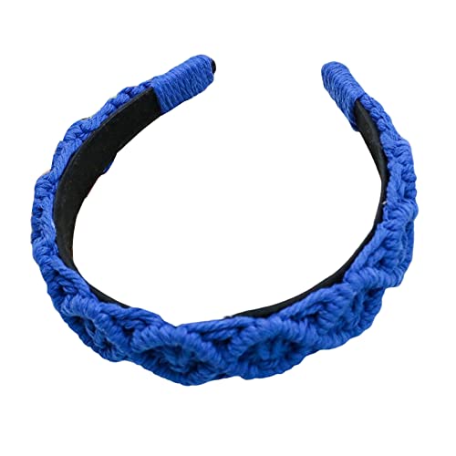 Böhmisches geflochtenes Stirnband, breites Haarband, Haarreifen, handgewebte Baumwolle, geflochtene Kopfbedeckung für Frauen, Slip, Bohemian-Turban, Bohemian-Zopf-Stirnband von Kaohxzklcn