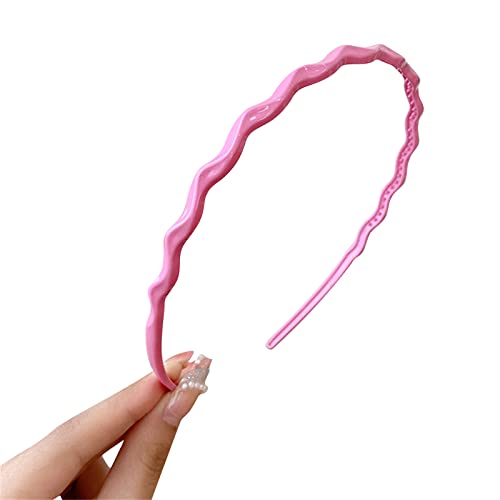 Candygirl-Stirnband für Kinder, gewelltes Haarband für Mädchen, Bonbonfarben, dünnes Stirnband, Kunststoff, gewelltes Haarband für Kinder von Kaohxzklcn