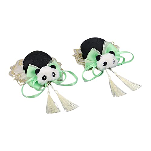 Damen-Haarspange, Schleife, Haarnadel, Cosplays, Kopfschmuck, Lolitas, Spitze, Haarschmuck, niedlicher Plüsch-Panda-Dekorationen, Schleifen, Panda, Haarspange, Erwachsene, Damen, Kleinkind, Mädchen, von Kaohxzklcn