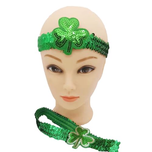 Elastisches Stirnband für den StPatricks-Tag, Haardekoration, irische Festivals, Kopfbedeckung, Partyzubehör, Urlaub, dekoratives Haarband für Partys und Feiern von Kaohxzklcn