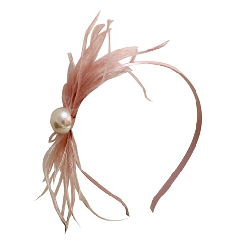 Eleganter Fascinator für Damen, Cocktail, Teeparty, Kopfbedeckung, exquisiter französischer Fascinator für Hochzeit, Feder-Fascinator von Kaohxzklcn