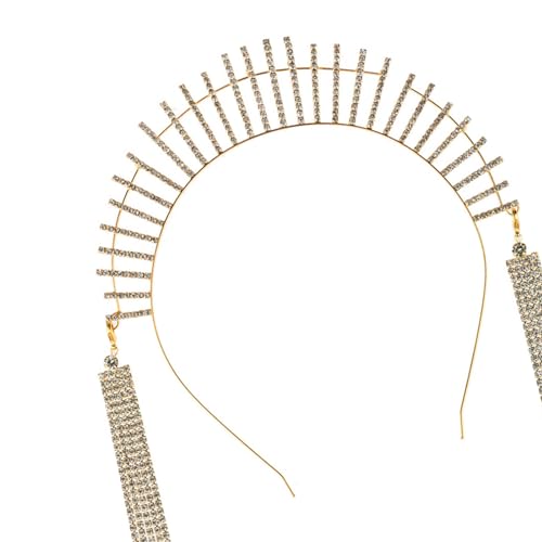 Elegantes, langes Fransen-Haarband, barockes Haarband für Mädchen, Modellausstellungen, Hochzeitsschmuck, Hochzeitsschmuck, Haarschmuck für Damen, zarter Hochzeits-Haarschmuck für Brautjungfern von Kaohxzklcn