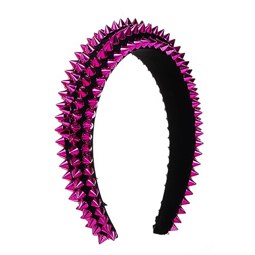 Elegantes Haar-Accessoire, Slip-Stirnband mit Nieten für Konzerte und Partys, Damen-Haarband mit Schaumstoff-Nieten von Kaohxzklcn