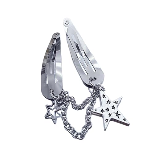 Exquisite Stern Haarspangen Stern Schmetterling Haarschmuck Zubehör für Frauen Mädchen Elegante Kette Quasten Haarnadeln Kopfbedeckung Haarschmuck für Mädchen von Kaohxzklcn