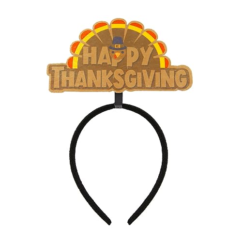 Festliches Thanksgiving-Stirnband, bequemer Kopfschmuck, modischer Haarreif, trendiges Haarband für Partys und Feiern, Thanksgiving-Themen-Haarband von Kaohxzklcn