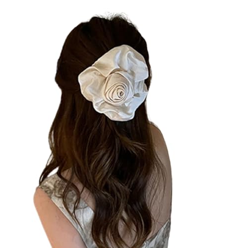 Haarklammer mit Rosenblüten für Damen, formelle Kleider, legere Blume, Haarklammer, Haarklammer, Haarspangen, Hochzeits-Haardekoration, Haarklammer, Haar-Accessoire von Kaohxzklcn